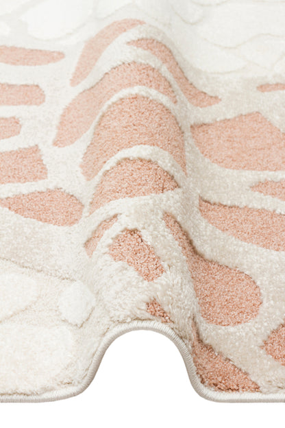 Petit Hayvan Figürlü Toz Vermeyen Yumuşak Dokulu Makinede Yıkanabilir Bebek ve Çocuk Odası Halısı - Pembe