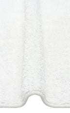 Bonny Plain White Round Minimalist Washable Non-Slip Soft Surface Children's Room Rug - Silver
