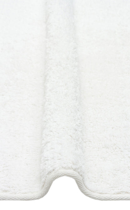 Bonny Düz Beyaz Yuvarlak Minimal Yıkanabilir Kaydırmaz Taban Yumuşak Yüzeyli Çocuk Odası Halısı - Gümüş