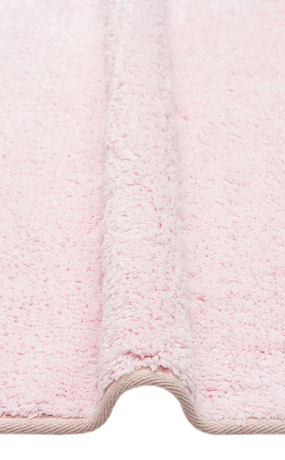 Bonny Düz Pembe Yuvarlak Minimal Yıkanabilir Kaydırmaz Taban Yumuşak Yüzeyli Çocuk Odası Halısı - Kırmızı