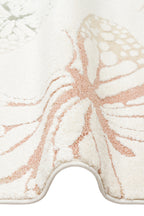 Petit Colorful Butterfly Patterned, Dust-Free, Soft Textured, Machine Washable Children's Room Rug - Green