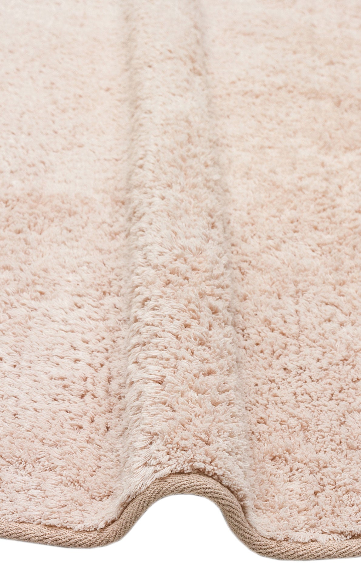 Bonny Düz Bej Rengi Yuvarlak Minimal Yıkanabilir Kaydırmaz Taban Yumuşak Yüzeyli Çocuk Odası Halısı