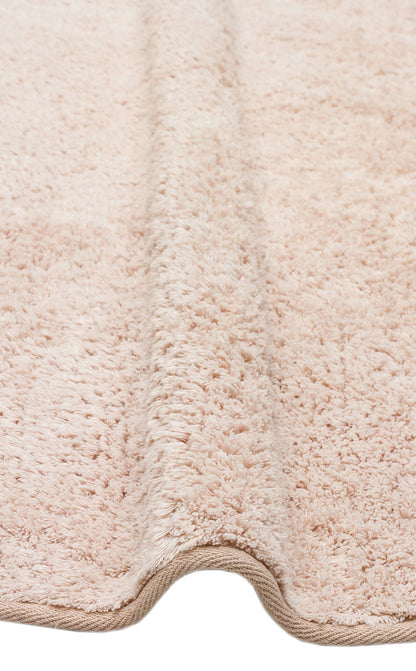 Bonny Düz Bej Rengi Yuvarlak Minimal Yıkanabilir Kaydırmaz Taban Yumuşak Yüzeyli Çocuk Odası Halısı