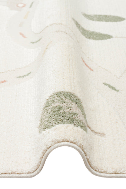 Petit Toz Vermeyen Renkli Desenli Yumuşak Dokulu Makinede Yıkanabilir Bebek ve Çocuk Odası Halısı - Kırmızı