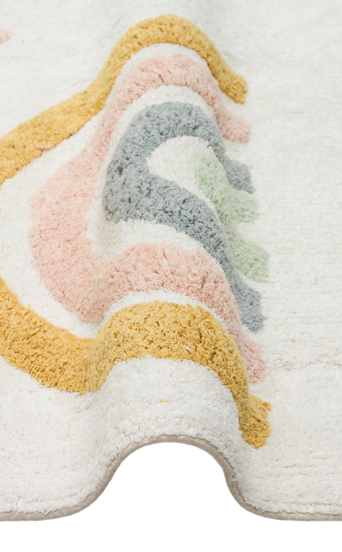 Bonny Gökkuşağı Desenli Yıkanabilir Kaydırmaz Taban Yumuşak Yüzeyli Çocuk Odası Halısı - Sarı