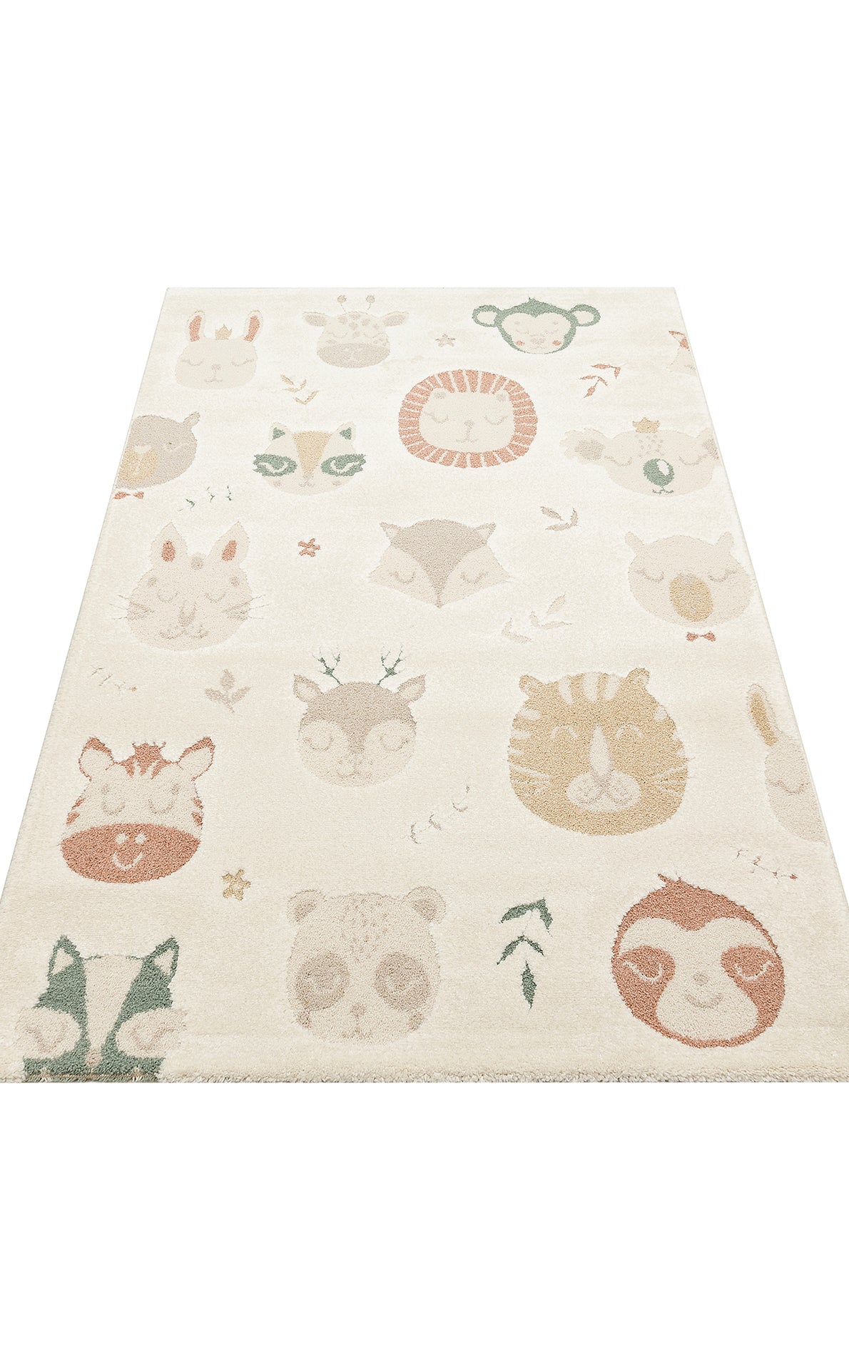 Petit Renkli Figürlü Toz Vermeyen Yumuşak Dokulu Makinede Yıkanabilir Bebek ve Çocuk Odası Halısı - Çok Renkli