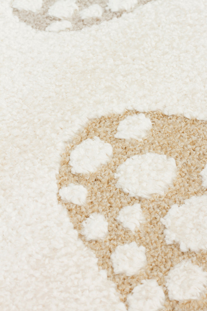 Petit Renkli Kelebek Desenli Toz Vermeyen Yumuşak Dokulu Makinede Yıkanabilir Çocuk Odası Halısı - Yeşil