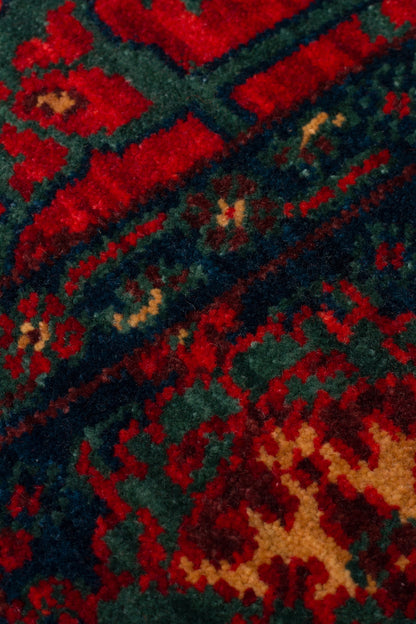 Rönesans El Emeği Etnik Desenli Vintage Lacivert Yün Anadolu Motifli Saçaklı Otantik Salon Halısı