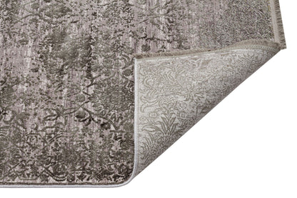 Lidya Dyed Green Vintage Overdyed Living Room Rug, Textured, Shiny, Tightly Woven, Classic Decorative Design