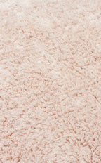 Bonny Plain Beige Minimalist Washable Non-Slip Soft Surface Children's Room Rug - Pink