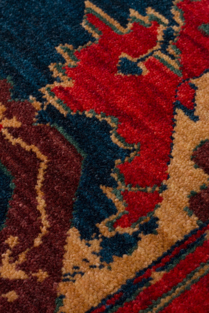 Rönesans El Emeği Etnik Motifli Kırmızı Yün Geleneksel Desen Vintage Yatak Odası Salon Halısı