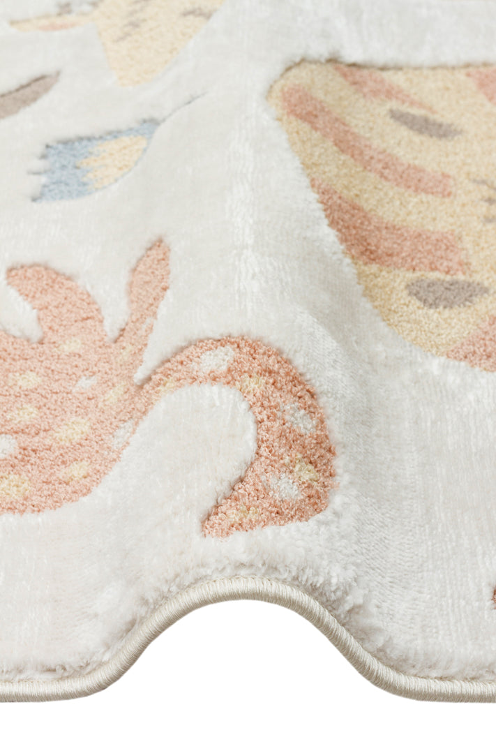 Picco Colorful Patterned Washable, Non-shedding, Dust-Resistant, Soft Textured Children's Room Rug - Orange