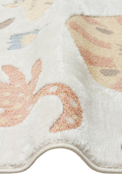 Picco Çok Renkli Desenli Yıkanabilir Hav Vermeyen Toz Tutmayan Yumuşak Dokulu Çocuk Odası Halısı - Turuncu