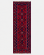Hamyap Kırmızı Geleneksel Anadolu Desenli El Dokuma Premium Vintage Yün Koridor Antre Halısı - Kırmızı