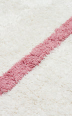 Bonny Children's Room Rug, Striped, Multicolored, Washable, Non-Slip, Cotton, Soft Surface - Ecru