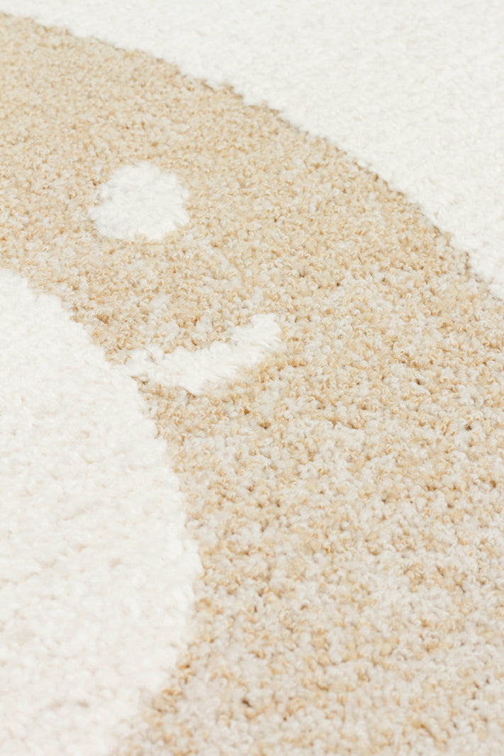 Petit Renkli Desenli Toz Vermeyen Yumuşak Dokulu Makinede Yıkanabilir Bebek ve Çocuk Odası Halısı - Turuncu