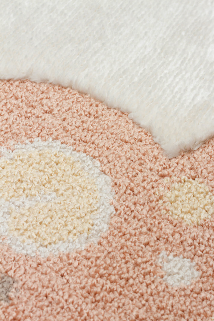 Picco Colorful Patterned Washable, Non-shedding, Dust-Resistant, Soft Textured Children's Room Rug - Orange