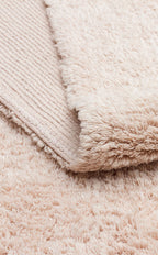 Bonny Plain Beige Minimalist Washable Non-Slip Soft Surface Children's Room Rug - Pink