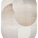 Riviera Modern Oval Geometrik Desenli Krem Siyah Altın Rengi Viskon Polyester Şık Salon Halısı