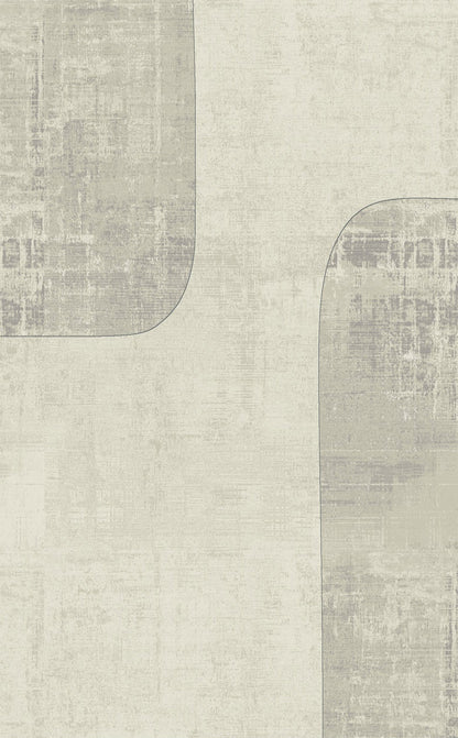 Riviera Modern Geometrik Desenli Krem Gri Viskon Polyester Minimal Şık Yatak Odası Salon Halısı