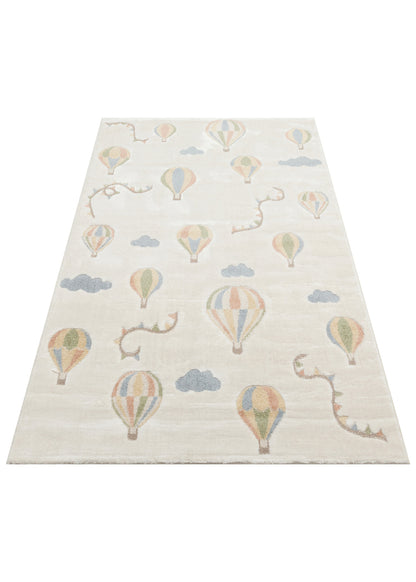 Picco Renkli Desenli Yıkanabilir Hav Vermeyen Toz Tutmayan Yumuşak Dokulu Bebek, Çocuk Odası Halısı - Mavi