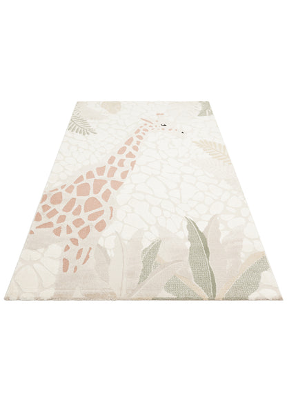Petit Hayvan Figürlü Toz Vermeyen Yumuşak Dokulu Makinede Yıkanabilir Bebek ve Çocuk Odası Halısı - Pembe