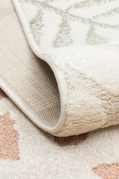 Petit Hayvan Figürlü Toz Vermeyen Yumuşak Dokulu Makinede Yıkanabilir Bebek ve Çocuk Odası Halısı - Pembe