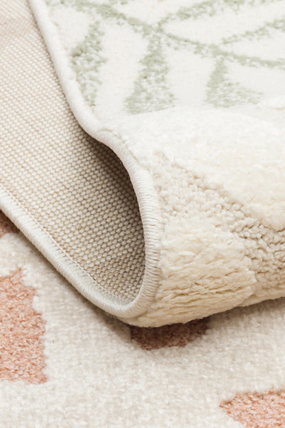 Petit Hayvan Figürlü Toz Vermeyen Yumuşak Dokulu Makinede Yıkanabilir Bebek ve Çocuk Odası Halısı - Pembe