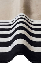 Riviera Modern Asimetrik Geometrik Desenli Krem Siyah Altın Rengi Viskon Polyester Şık Salon Halısı