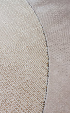 Riviera Modern Oval Geometrik Desenli Krem Siyah Altın Rengi Viskon Polyester Şık Salon Halısı