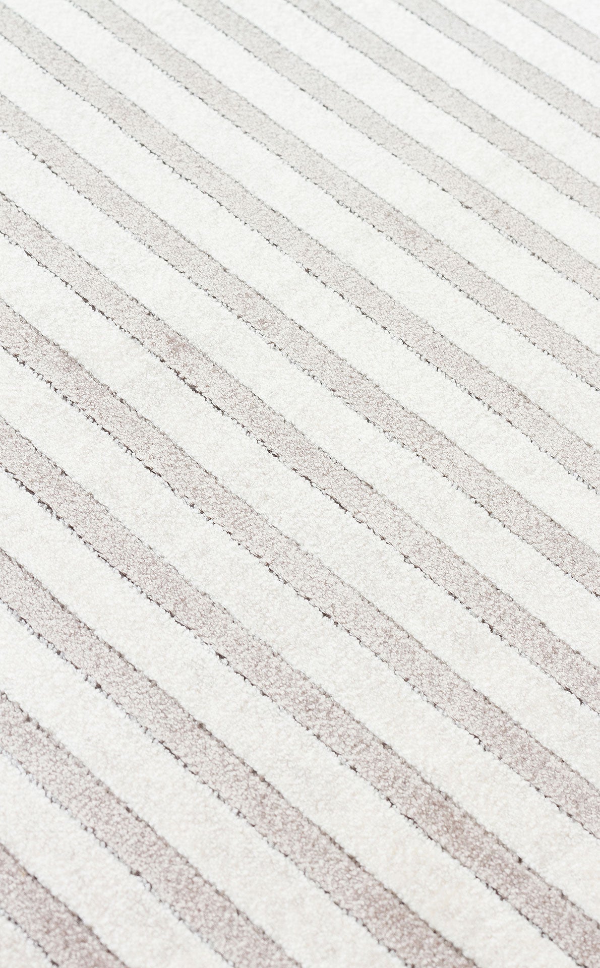 Riviera Modern Asimetrik Çizgili Krem Gri Dokulu Salon Halısı Viskon Polyester Şık Salon Halısı