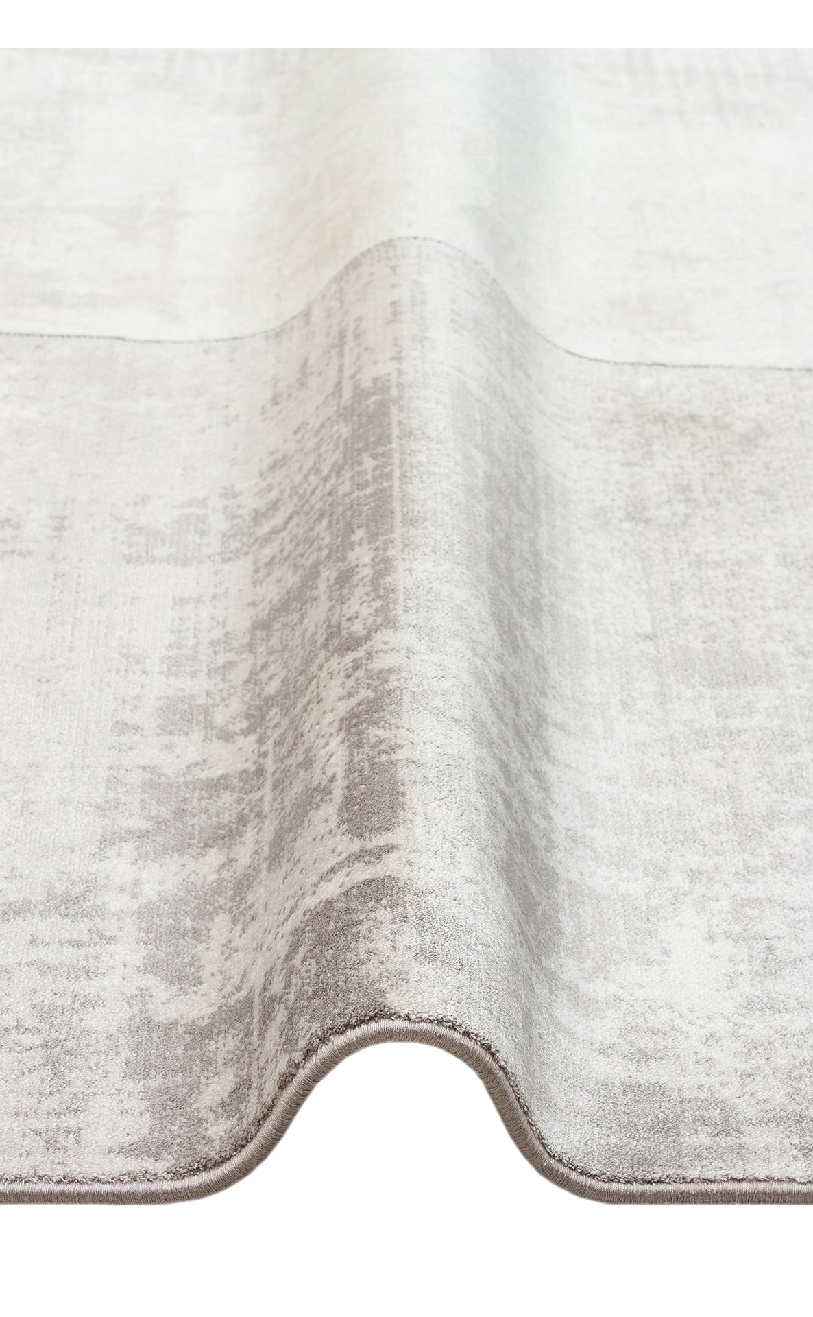 Riviera Modern Geometrik Desenli Krem Gri Viskon Polyester Minimal Şık Yatak Odası Salon Halısı