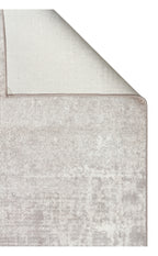Riviera Modern Geometrik Desenli Krem Gri Viskon Polyester Minimal Şık Yatak Odası Salon Halısı