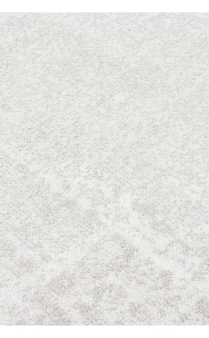 Riviera Modern Geometrik Desenli Krem Gri Viskon Polyester Minimal Şık Yatak Odası Salon Halısı