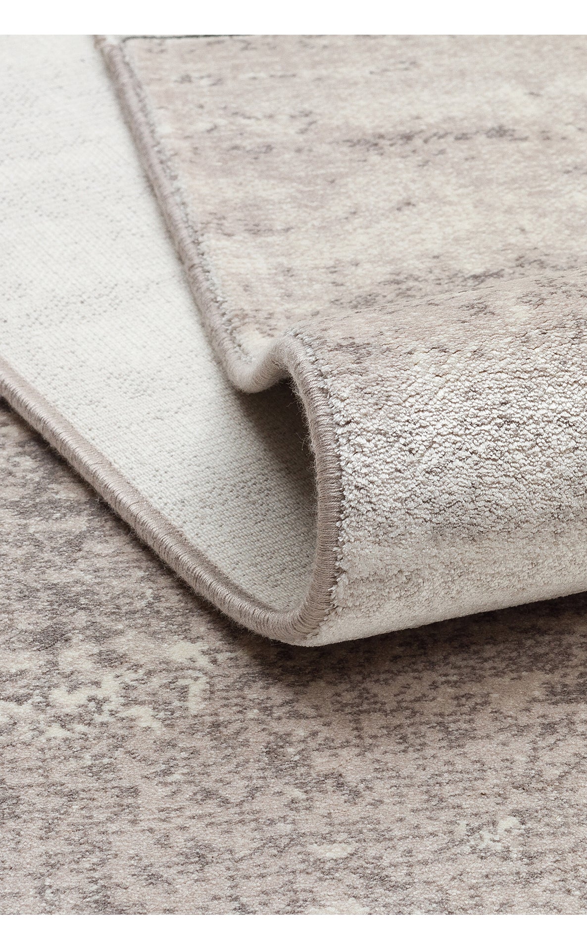 Riviera Modern Geometrik Desenli Krem Gri Viskon Polyester Minimal Şık Yatak Odası Salon Halısı