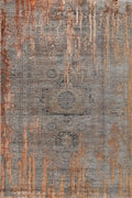 Bronz Vintage Desenli Yumuşak Dokulu Makine Halısı - Lotus Koleksiyonu