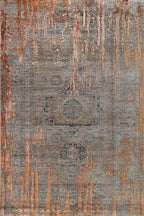 Bronz Vintage Desenli Yumuşak Dokulu Makine Halısı - Lotus Koleksiyonu
