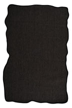 Sisalo Morphea Cotton Bordered Amorphous Sisal Rug Minimal Bohemian Style Natural Look Rug - Black