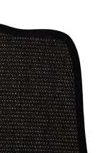 Sisalo Morphea Cotton Bordered Amorphous Sisal Rug Minimal Bohemian Style Natural Look Rug - Black