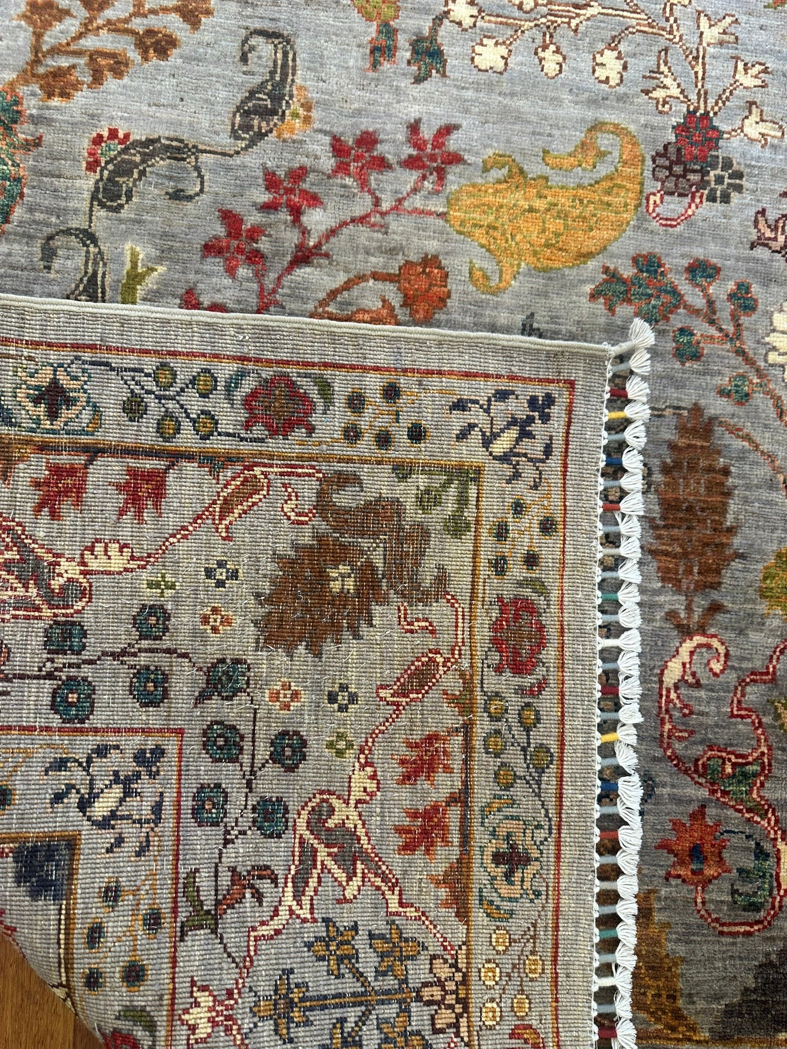 Orijinal İran El Dokuma Halısı – Sultani Motifli Yeşil Klasik Salon Halısı - Yeşil2