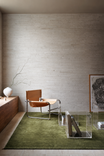 Luma Green Solid Plain Pure Bamboo Natural Material Rug Minimalist Bright Modern Luxury Living Room Rug