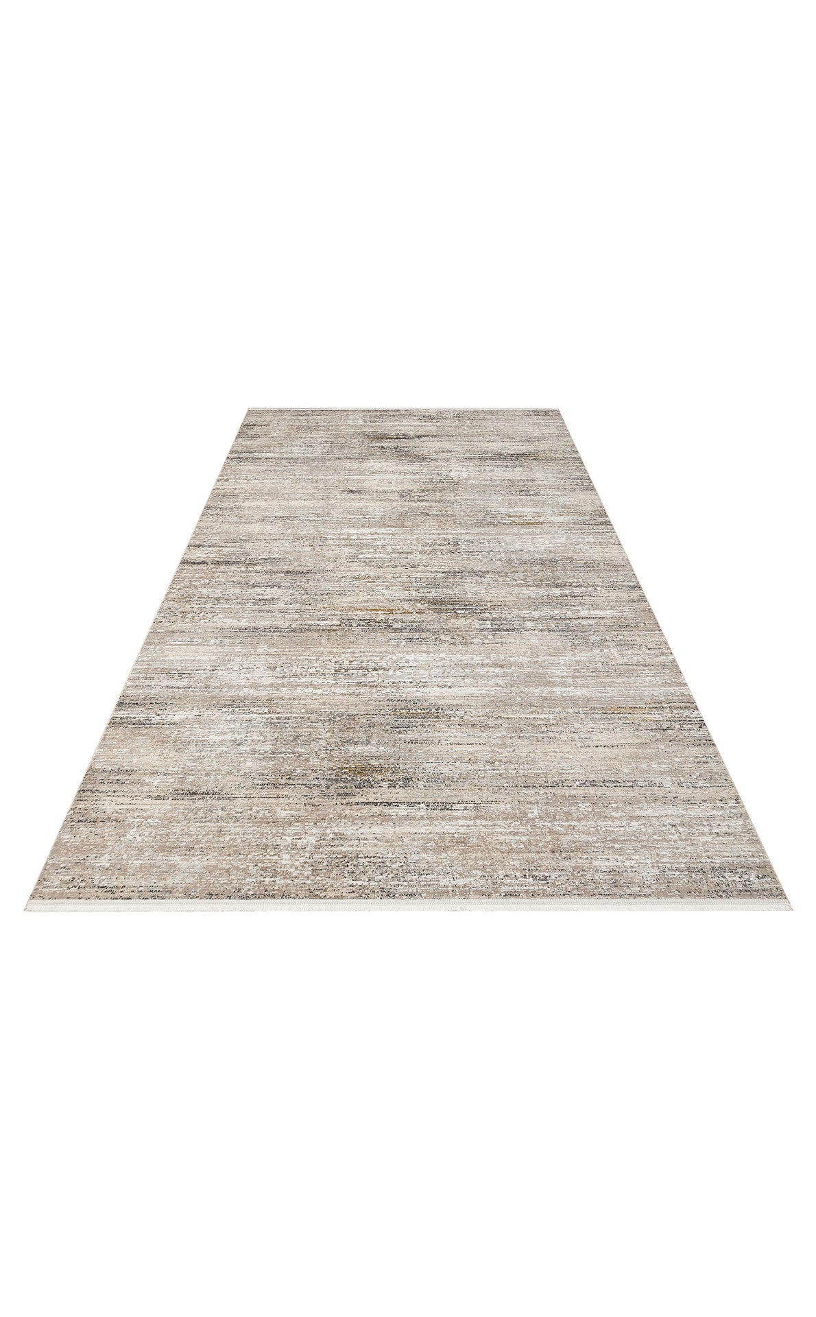 Durable, Long-Lasting Stylish Cream Gray Living Room Kitchen Hallway Carpet Made with Acrylic and Polyester