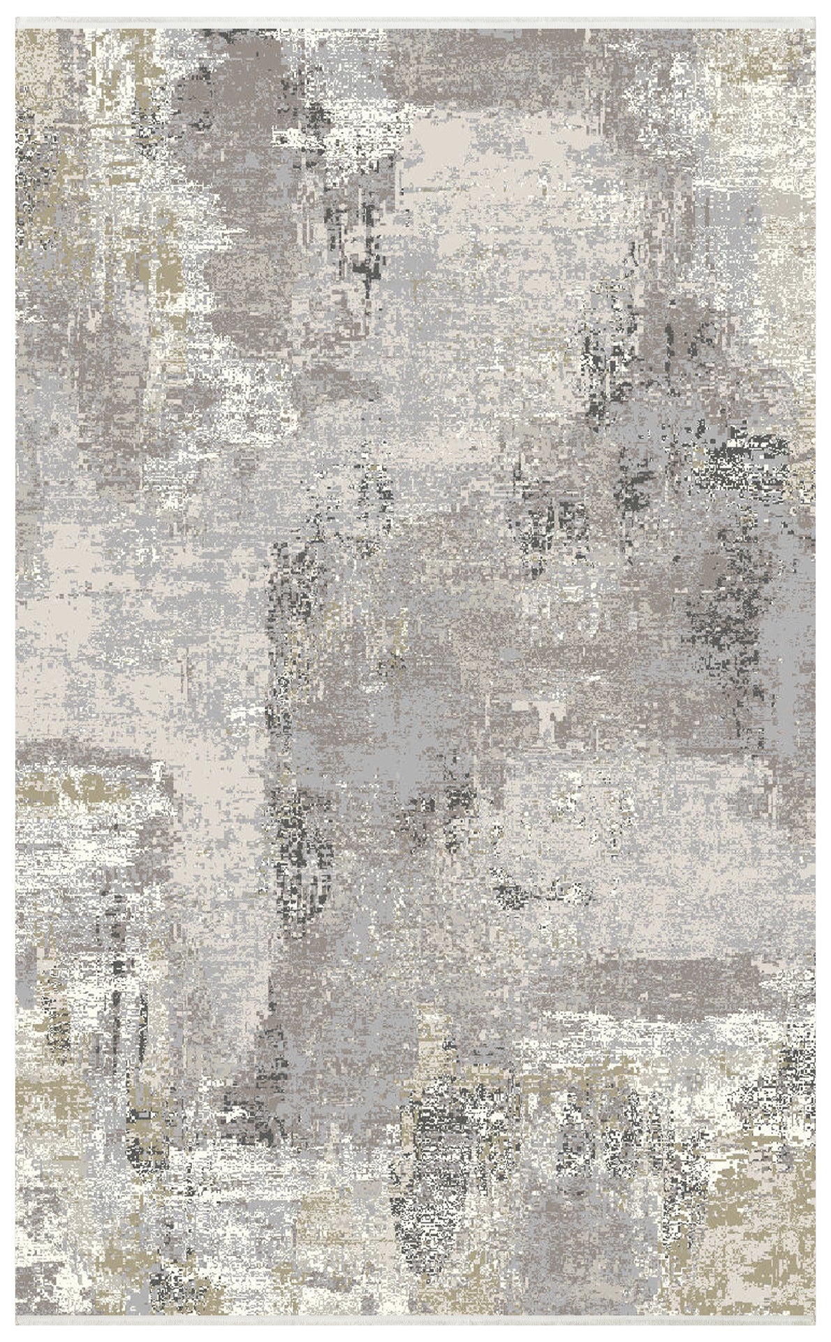 Durable, Long-Lasting Stylish Cream Gray Living Room Kitchen Hallway Carpet Made with Acrylic and Polyester