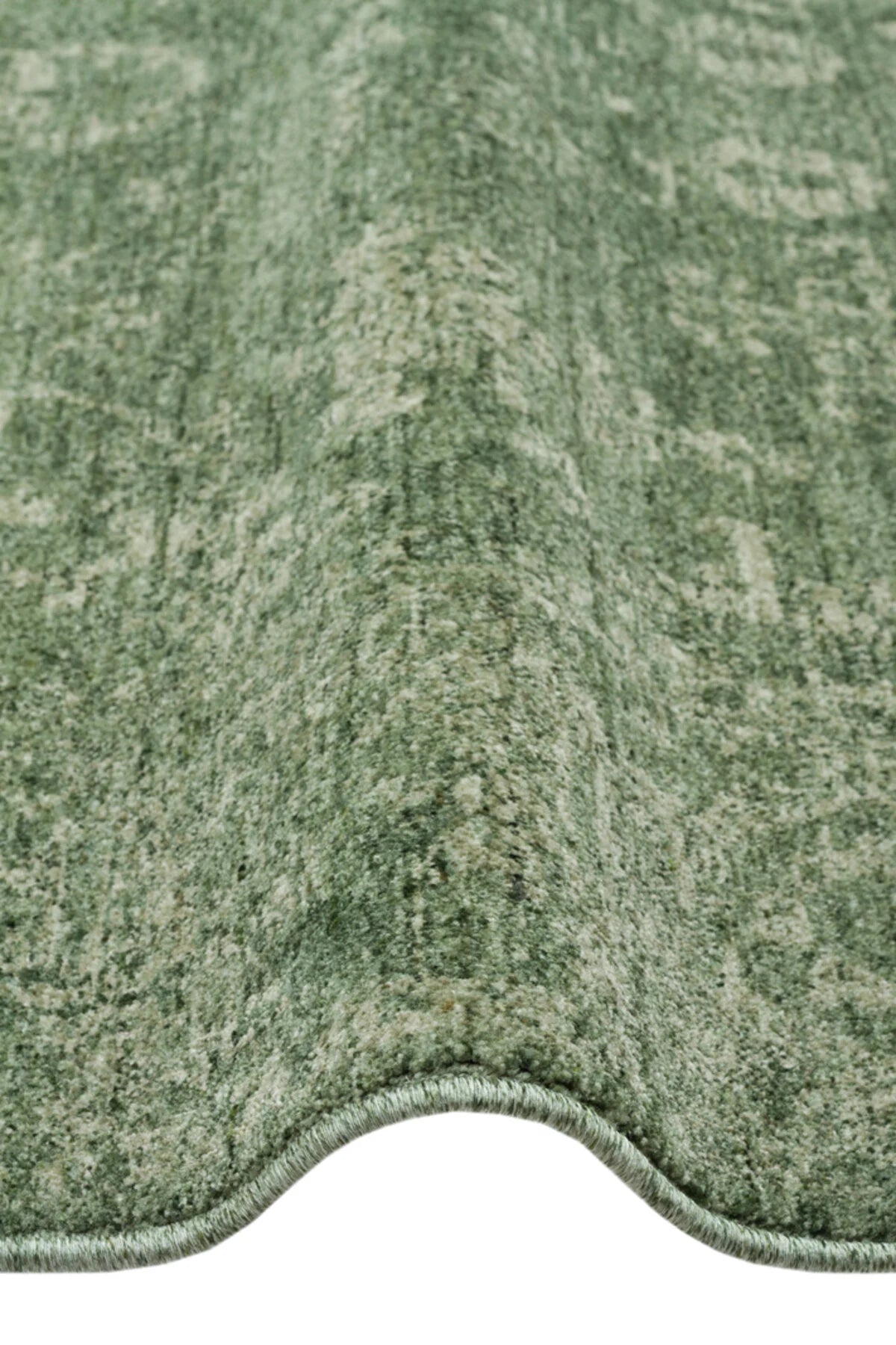 Antik Pers Vintage Klasik Yeşil Etnik Motifli Retro Polyester Modern Desenli Otantik Salon Halısı