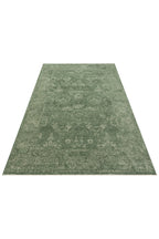Antique Persian Vintage Classic Green Ethnic Motif Retro Polyester Modern Patterned Authentic Living Room Rug