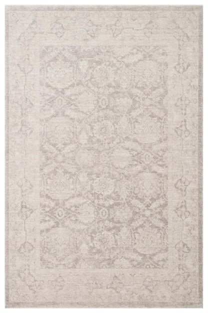 Antik Pers Vintage Klasik Gri Etnik Motifli Retro Polyester Modern Desenli Otantik Salon Halısı