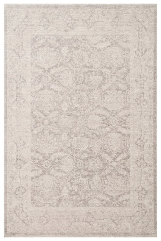 Antik Pers Vintage Klasik Gri Etnik Motifli Retro Polyester Modern Desenli Otantik Salon Halısı