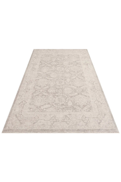 Antik Pers Vintage Klasik Gri Etnik Motifli Retro Polyester Modern Desenli Otantik Salon Halısı