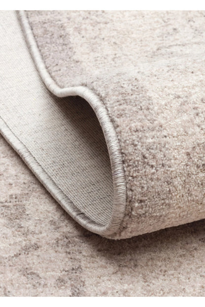 Antik Pers Vintage Klasik Gri Etnik Motifli Retro Polyester Modern Desenli Otantik Salon Halısı