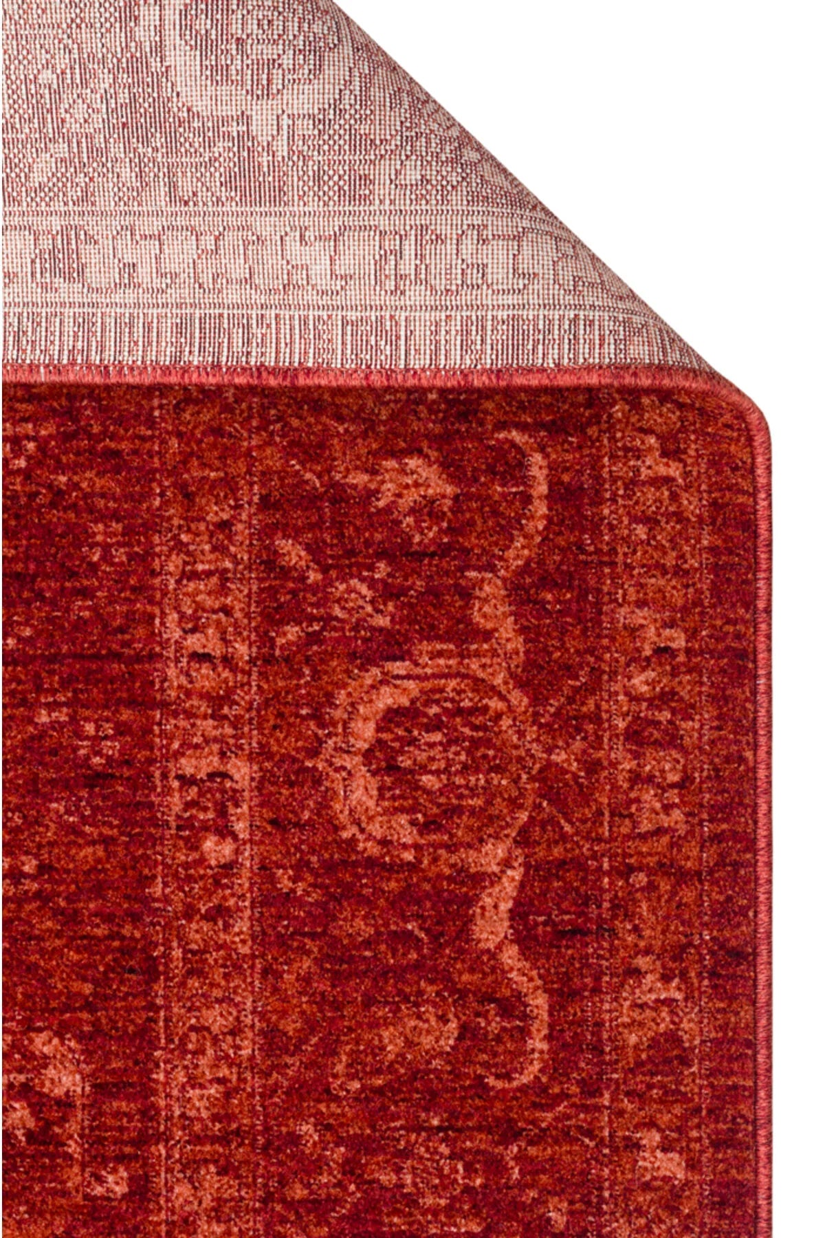 Antik Pers Vintage Klasik Kırmızı Hayat Ağacı Desenli Retro Polyester Modern Otantik Salon Halısı
